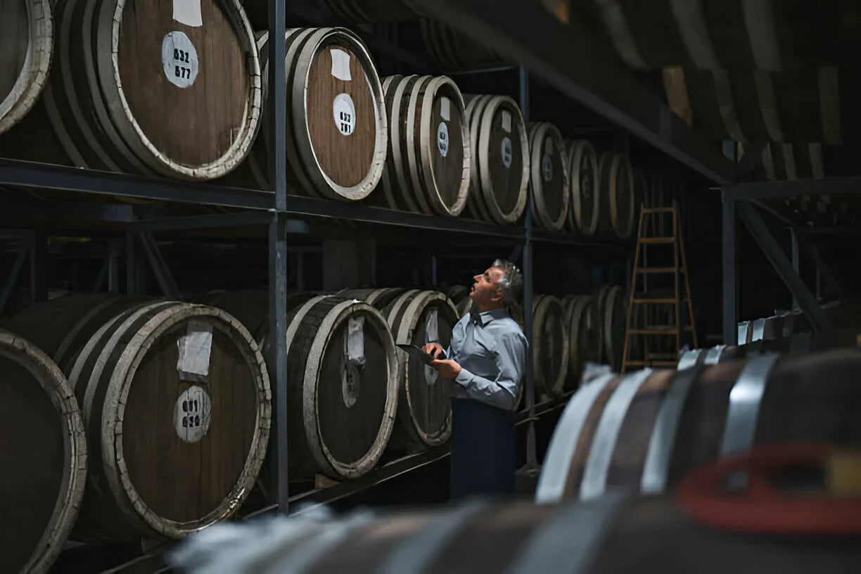 Cave de tonneau dans lesquels vieillisse le whisky